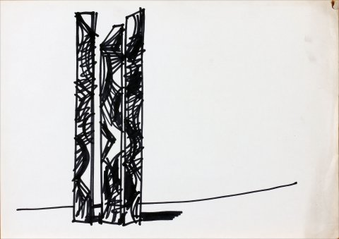 Skice za spomenik u Zelenoj laguni Porec