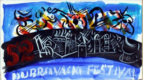 nacrt plakata za dubrovacki festival
